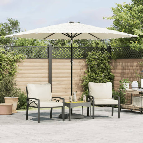 Parasol Vidaxx avec mât en acier 288x288x225 cm blanc