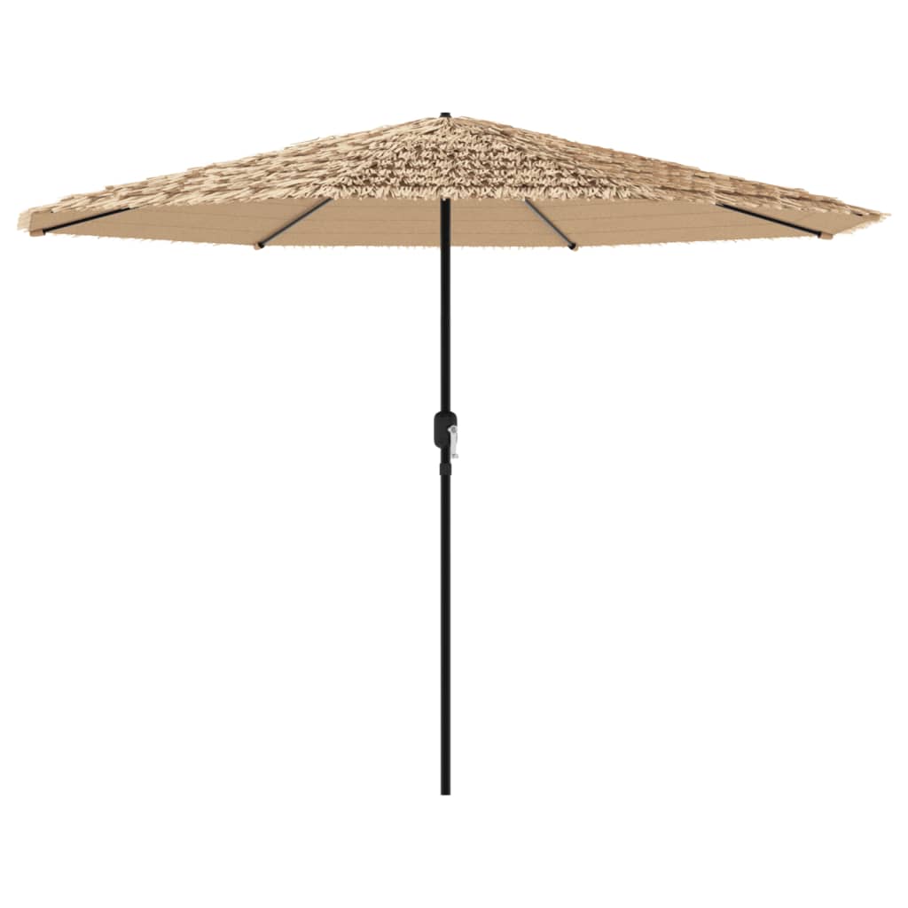 Vidaxl Parasol med stålstang 324x324x247 cm brun