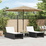 Parasol Vidaxx avec mât en acier 324x324x247 cm marron