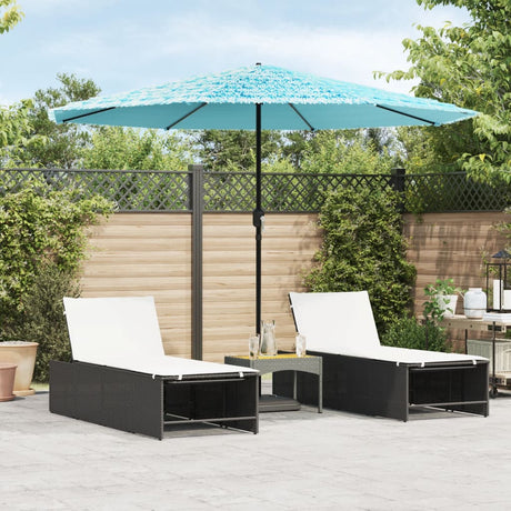 Parasol Vidaxx avec mât en acier 324x324x247 cm bleu