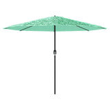 Vidaxl Parasol with steel pole 324x324x247 cm green