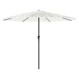 Vidaxl parasol s ocelovým pólem 324x324x247 cm bílá