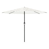 Vidaxl parasol s ocelovým pólem 324x324x247 cm bílá