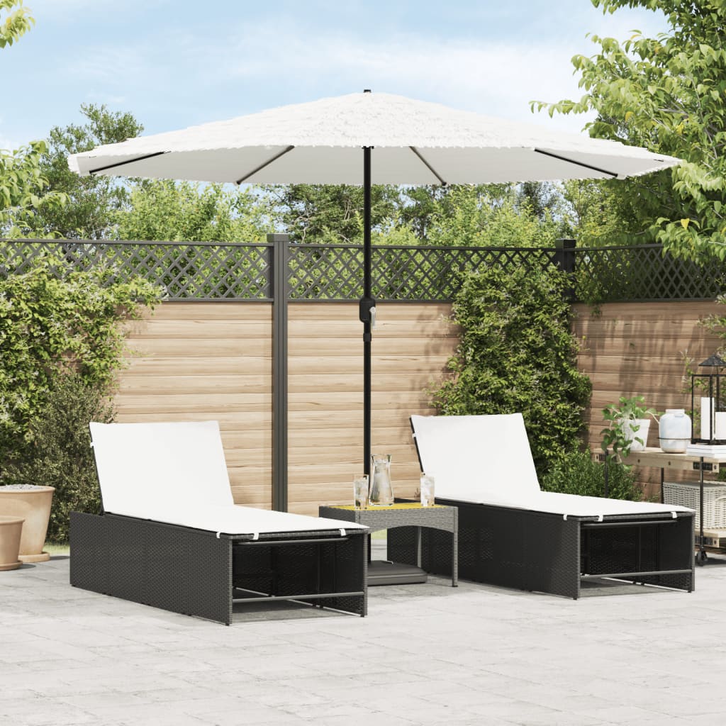 Vidaxl parasol met stalen paal 324x324x247 cm wit