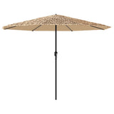 Parasol VidaXL avec mât en acier 388x388x248 cm marron
