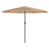 Parasol Vidaxl con poste de acero 388x388x248 cm marrón