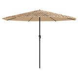 Parasol VidaXL avec mât en acier 388x388x248 cm marron