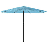 Parasol VidaXL avec mât en acier 388x388x248 cm bleu