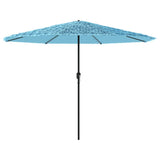 Vidaxl parasol s ocelovým pólem 388x388x248 cm modrá