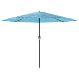 Vidaxl -Parasol mit Stahlpol 388x388x248 cm Blau