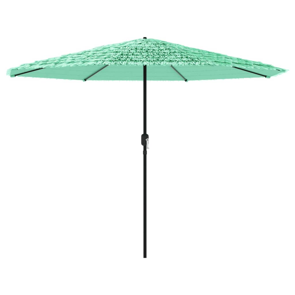 Vidaxl Parasol con polo in acciaio 388x388x248 cm verde