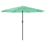 Vidaxl Parasol with steel pole 388x388x248 cm green