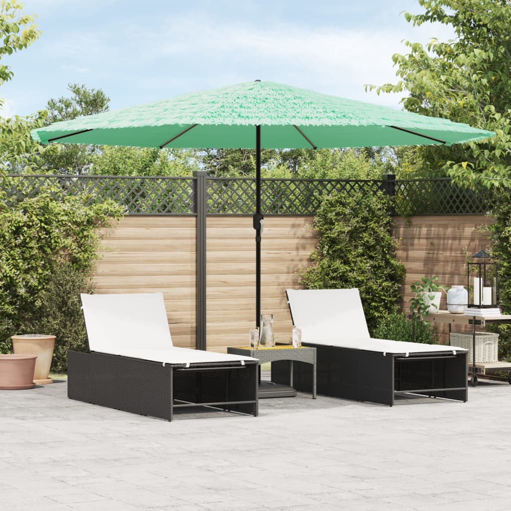 Parasol Vidaxx avec mât en acier 388x388x248 cm vert