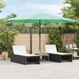 Vidaxl Parasol con polo in acciaio 388x388x248 cm verde