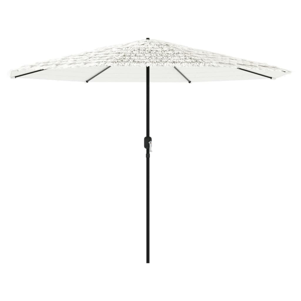 Parasol Vidaxl con poste de acero 388x388x248 cm blanco