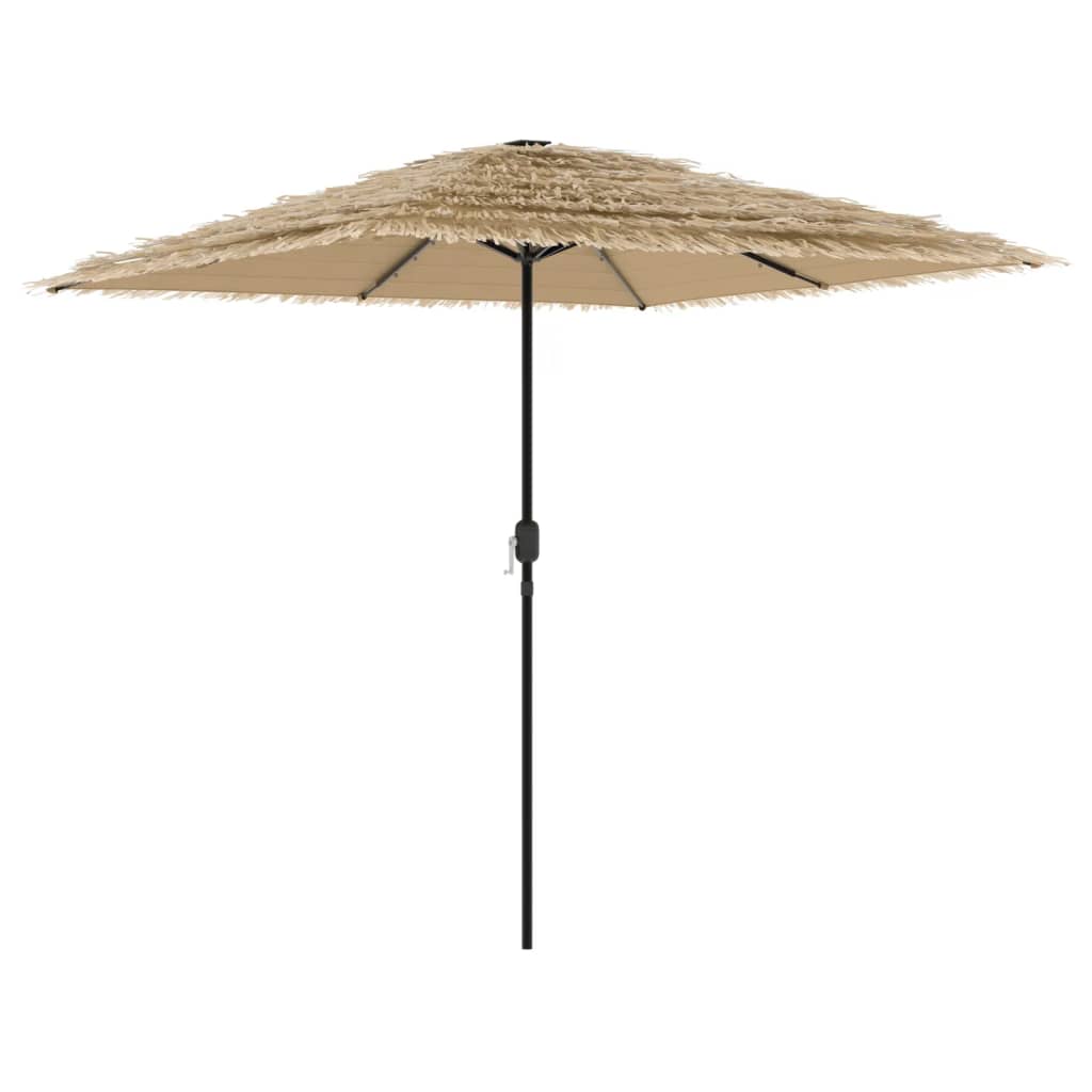 Parasol Vidaxx avec LED et mât en acier 248x248x248 cm marron