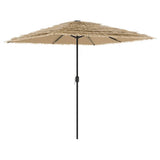 Parasol Vidaxx avec LED et mât en acier 248x248x248 cm marron
