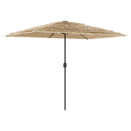 Parasol Vidaxx avec LED et mât en acier 300x200x250 cm marron