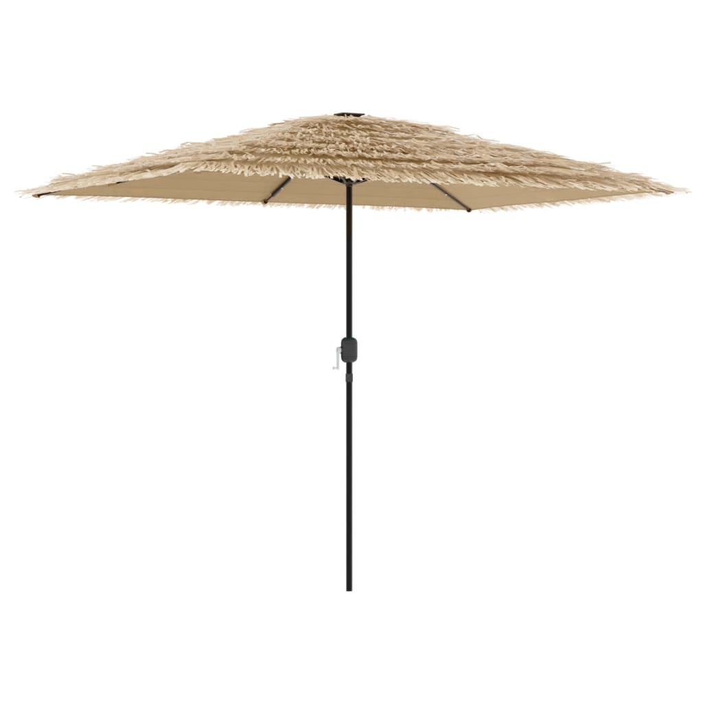 Vidaxl Parasol z diodami diodami i stalowym biegunem 300x200x250 cm brąz