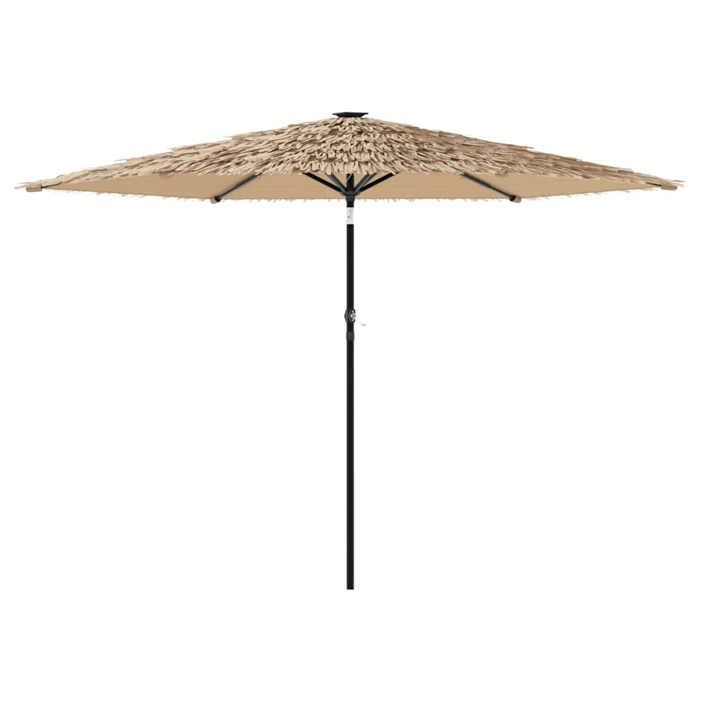 Parasol Vidaxx avec LED et mât en acier 288x288x225 cm marron