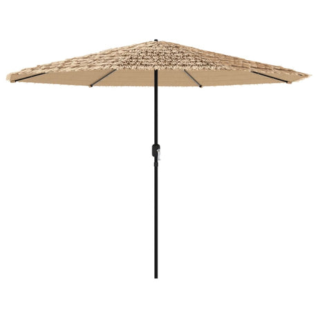 Parasol VidaXL avec LED et mât en acier 324x324x247 cm marron