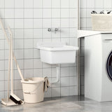 Vidaxx lavabo mural 40x40x24 cm résine blanc