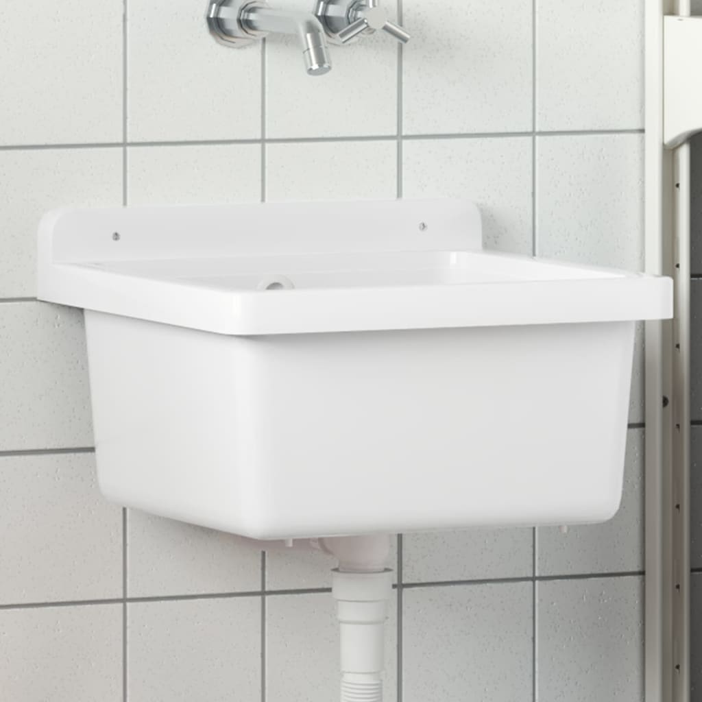Vidaxx lavabo mural 40x40x24 cm résine blanc