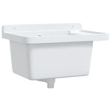 VidaXL lavabo mural 50x35x24 cm résine blanc