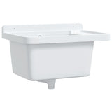 Vidaxl Washbasin Wall -namontovaná 50x35x24 cm pryskyřice bílá