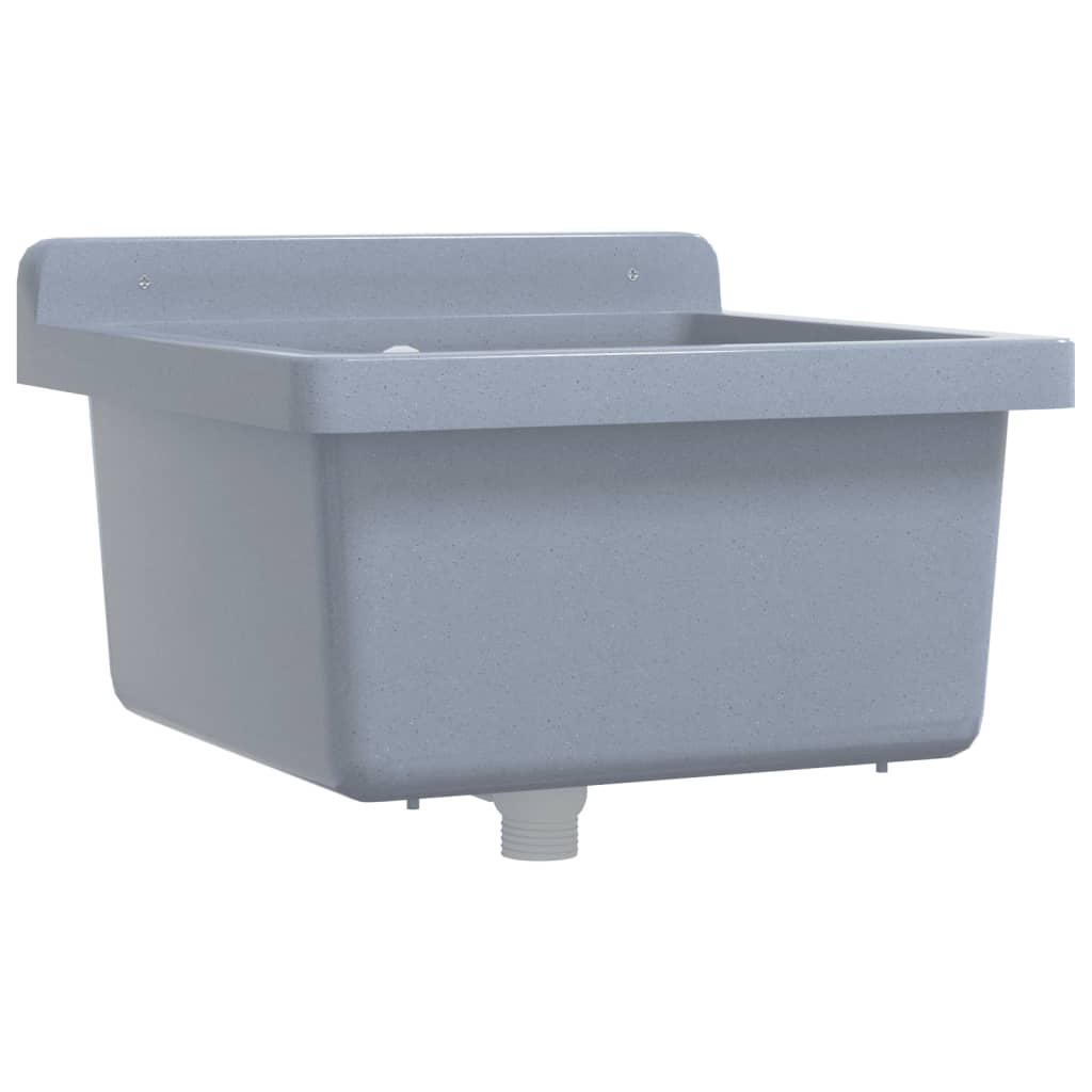 Vidaxx lavabo mural 40x40x24 cm résine gris