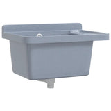Vidaxx lavabo mural 50x35x24 cm résine gris