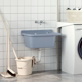 Vidaxx lavabo mural 60x40x28 cm résine gris