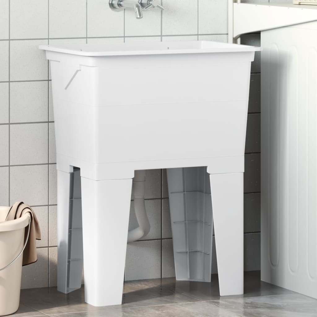 Vidaxx lavabo 59x41x75 cm résine blanche