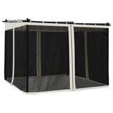 Gazebo Vidaxx avec parois latérales en maille 3x3 m en acier couleur crème