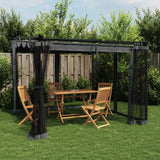 Tonnelle Vidaxx avec parois latérales grillagées 3x3 m acier, anthracite