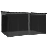 Tonnelle Vidaxx avec parois latérales en maille 4x3 m acier anthracite