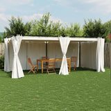 Vidaxl Arbor con tende 6x3 m Crema in acciaio.