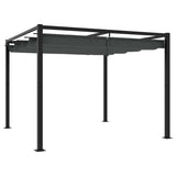 Tonnelle Vidaxx avec toit rétractable 3x3 m acier anthracite