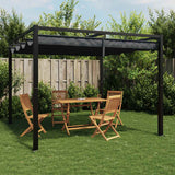 Tonnelle Vidaxx avec toit rétractable 3x3 m acier anthracite