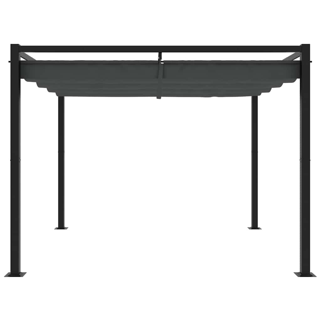 Tonnelle Vidaxx avec toit rétractable 3x3 m acier anthracite