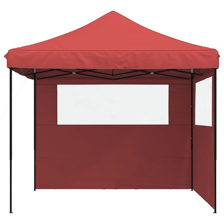 Tente de fête pop-up pliable Vidaxx avec 2 parois latérales en rouge bordeaux
