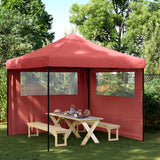 Pop-up pieghevole Vidaxl PartyTent con 2 pareti laterali Bordeaux