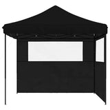 VidaXL Tente de fête pop-up pliable avec 2 parois latérales noir
