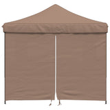 Vidaxl Partytent Foldable Pop-Up With 4 Side Walls Brown