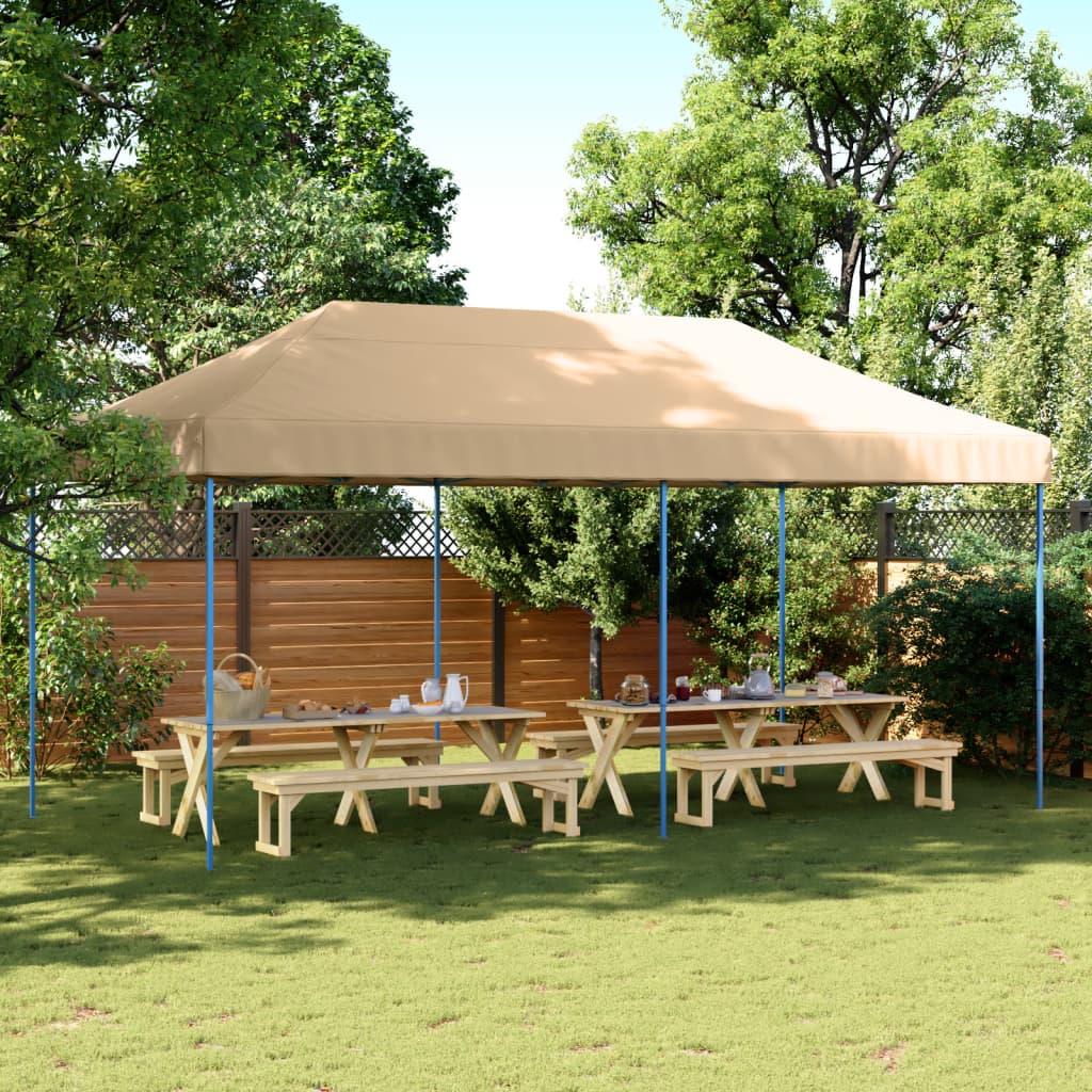 Vidaxl PartyTent sammenleggbar pop-up 580x292x315 cm beige