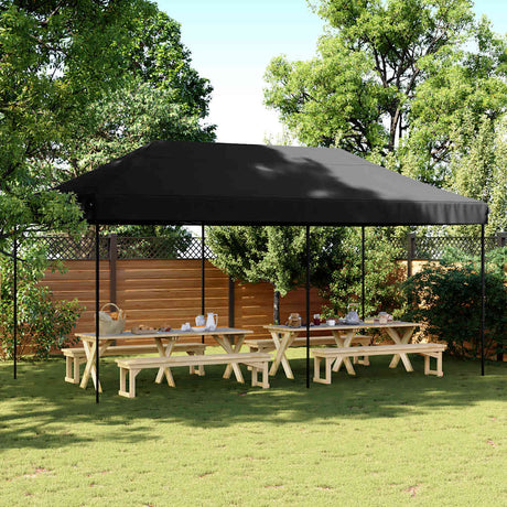 VidaXL tente de fête pliable pop-up 580x292x315 cm noir