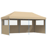 Vidaxl Partytent Foldable Pop-Up with 3 side walls Beige