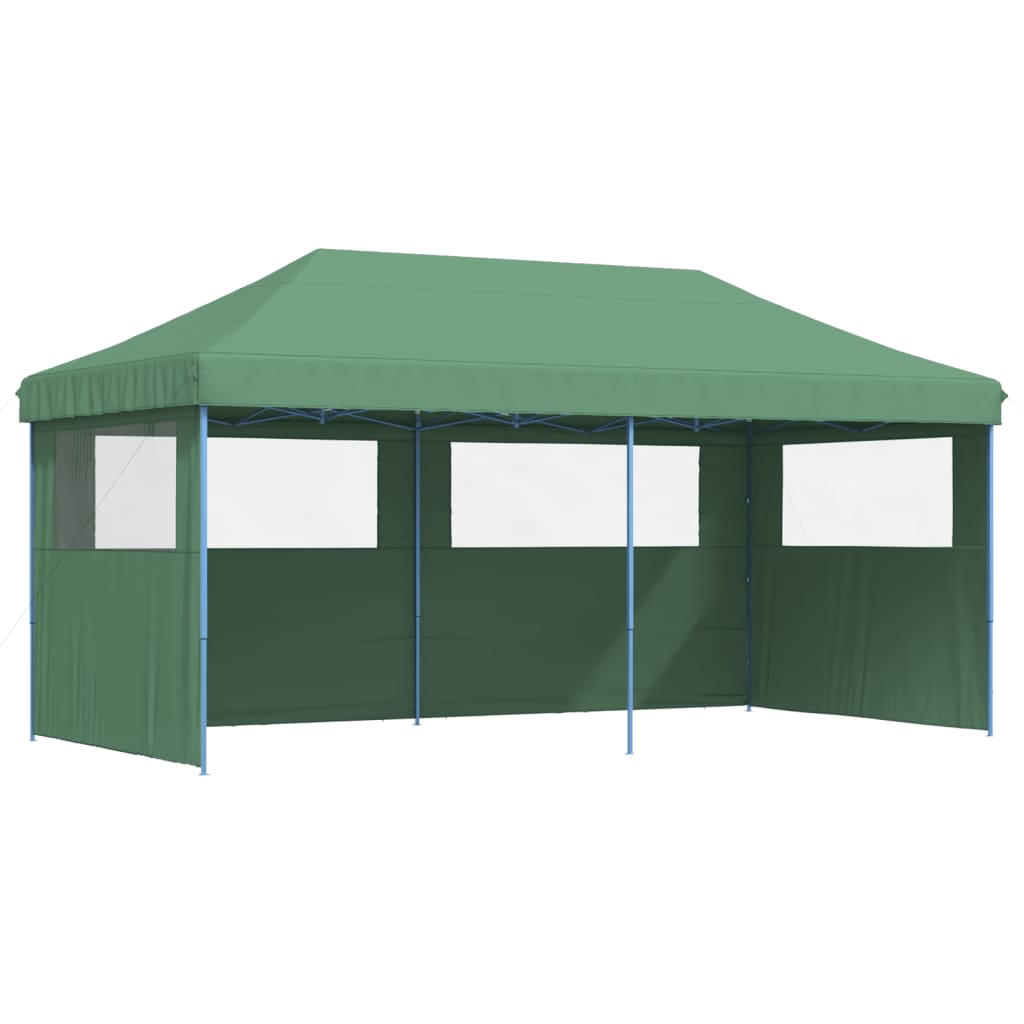 Vidaxl PartyTent Polable Polable avec 3 murs latéraux verts