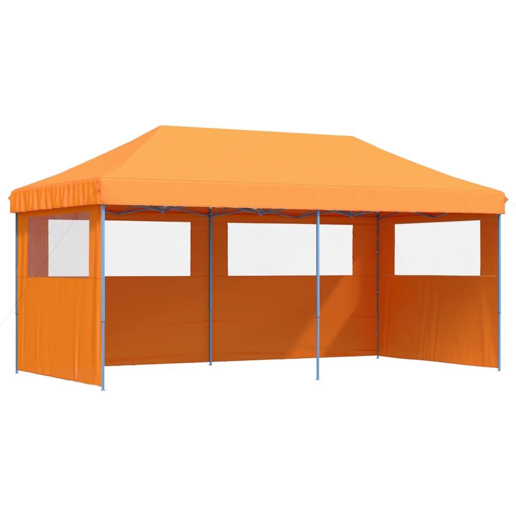 Vidaxl PartyTent fällbar pop-up med 3 sidoväggar orange