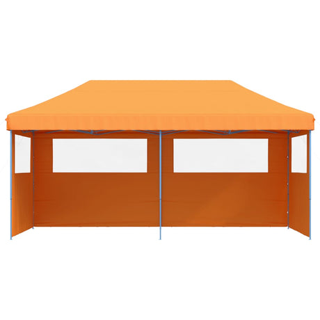 Tente de fête pop-up pliable Vidaxx avec 3 parois latérales orange